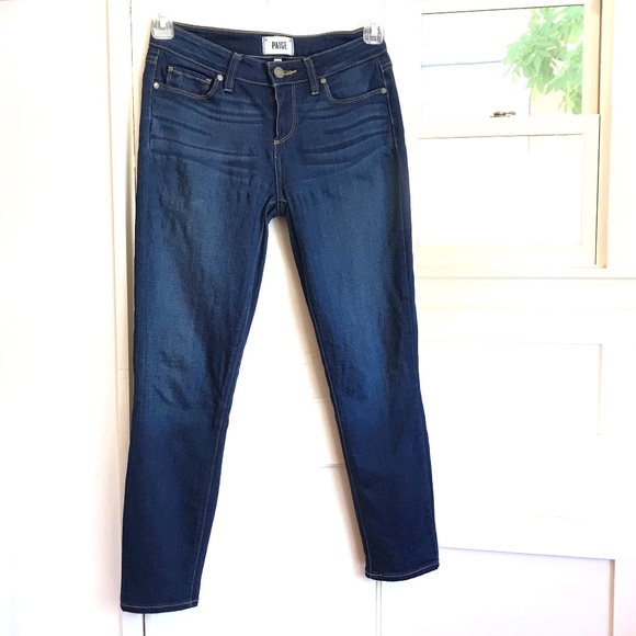 PAIGE Ankle Skinny Jeans Dark Wash Verdugo Women’s Size 26 - Picture 1 of 15